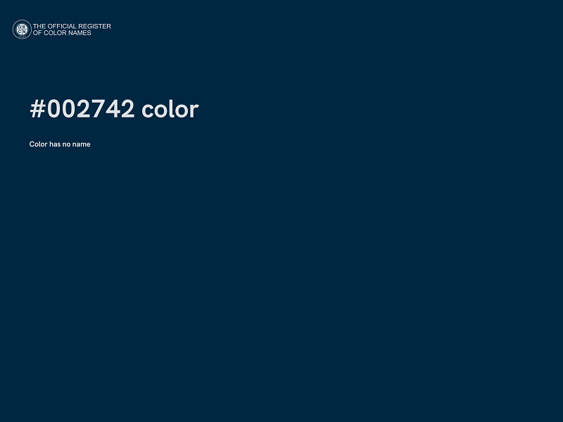 #002742 color image