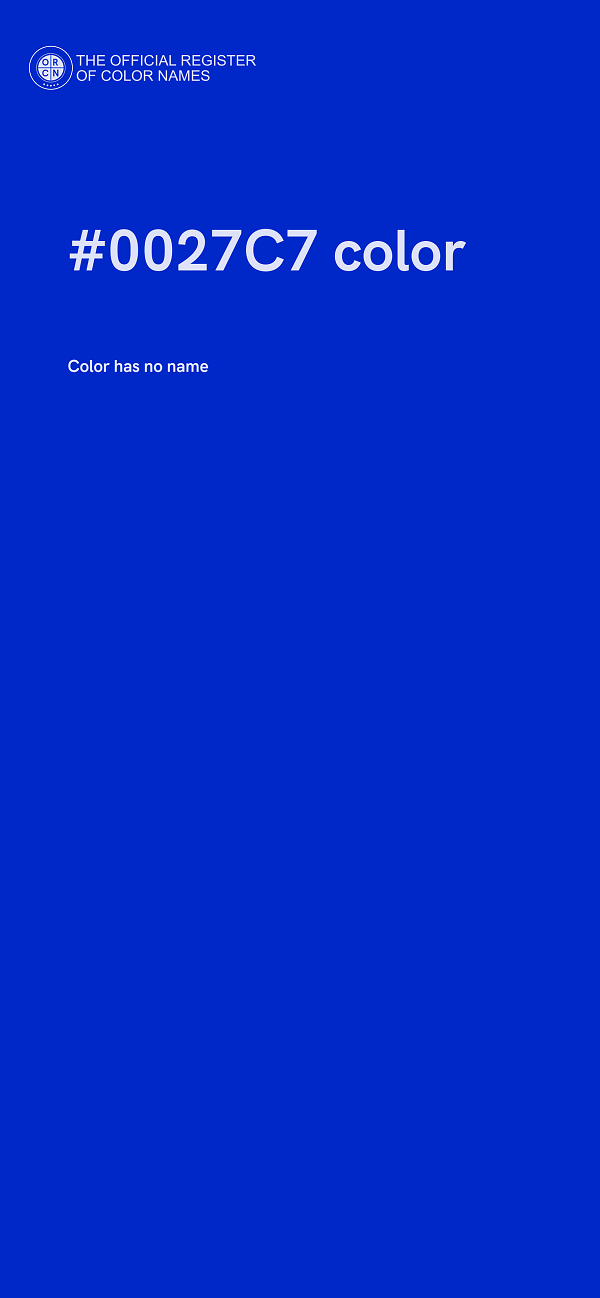 #0027C7 color image