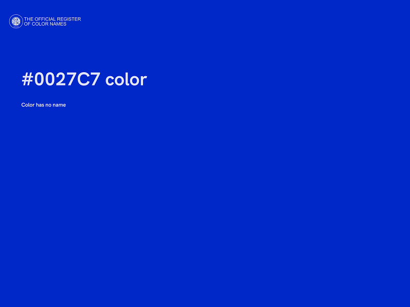 #0027C7 color image