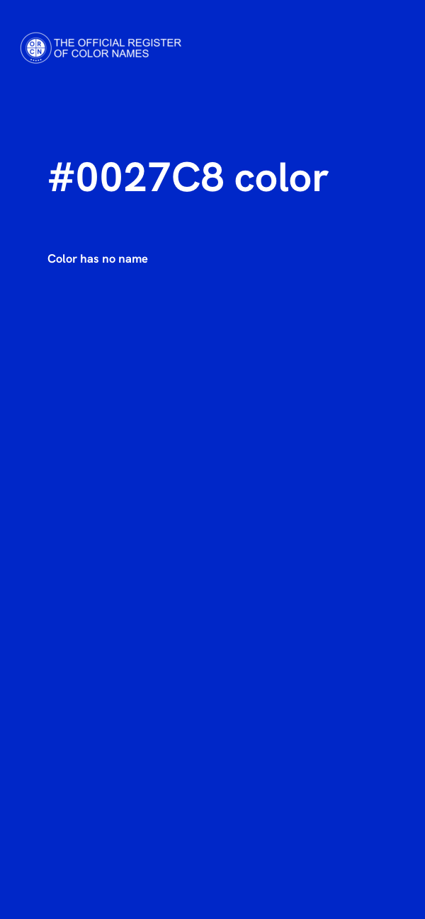 #0027C8 color image