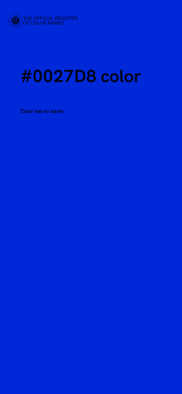#0027D8 color image