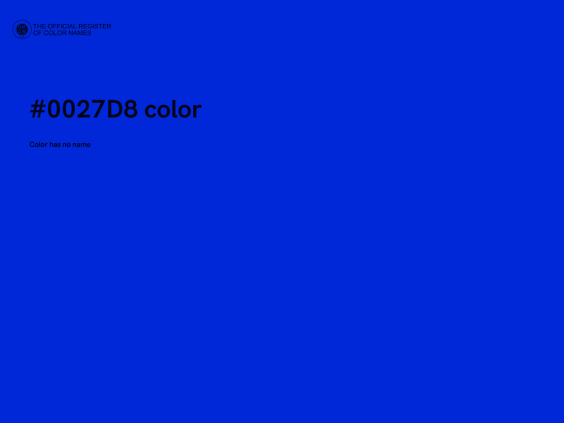 #0027D8 color image