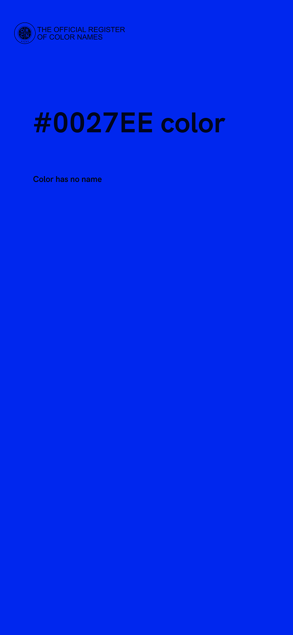 #0027EE color image
