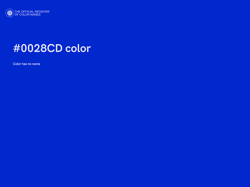 #0028CD color image