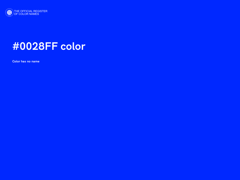 #0028FF color image