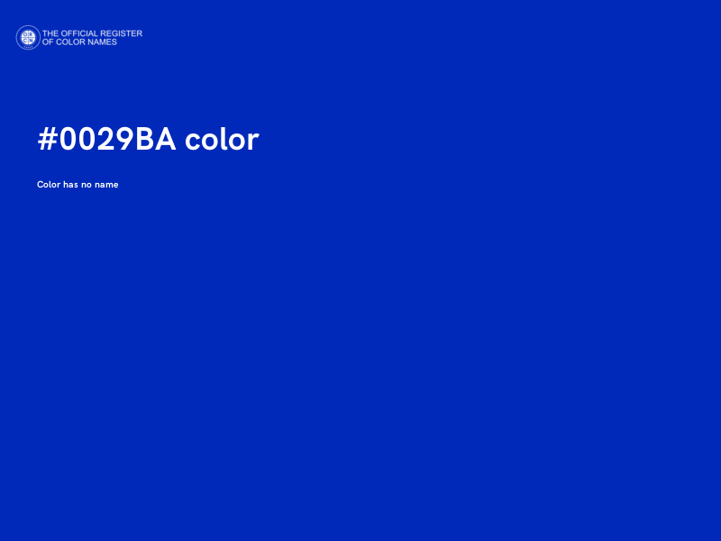 #0029BA color image