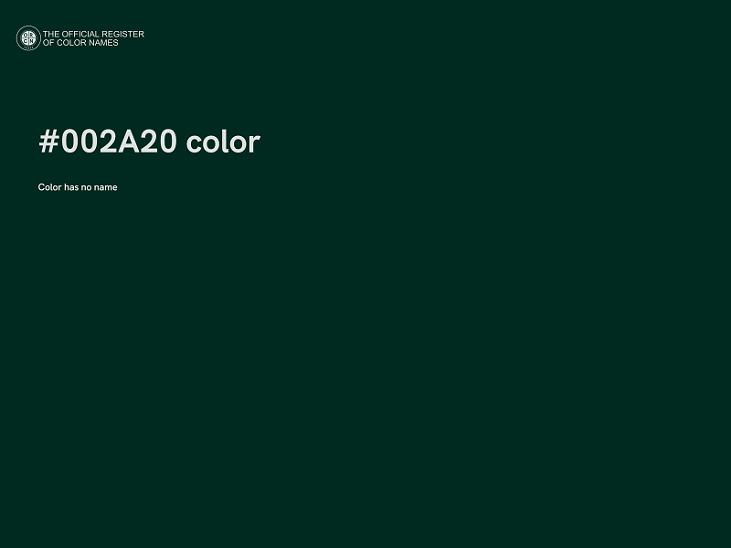 #002A20 color image