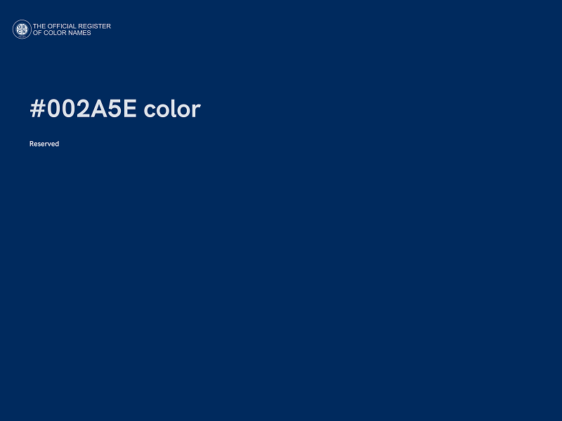 #002A5E color image
