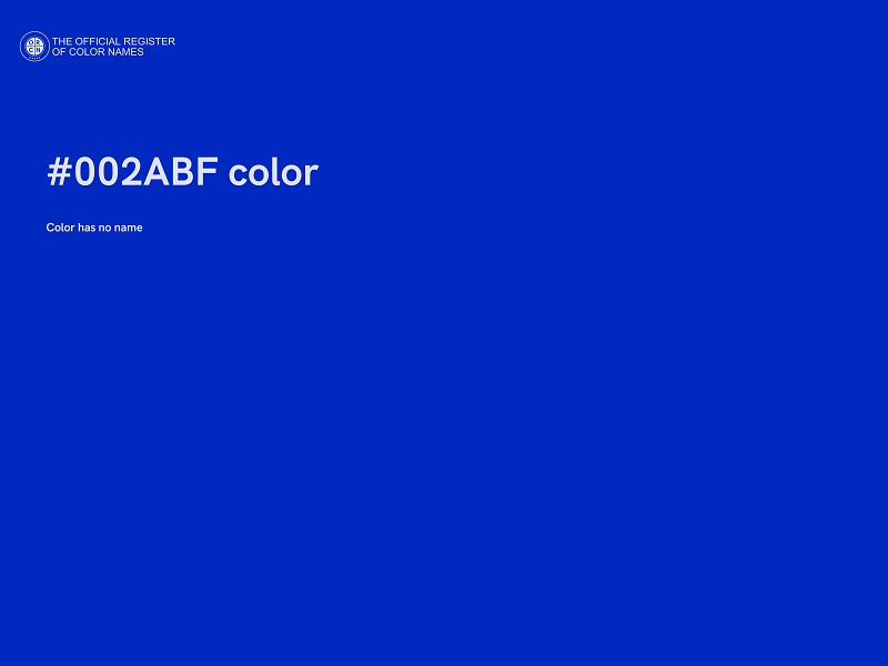 #002ABF color image