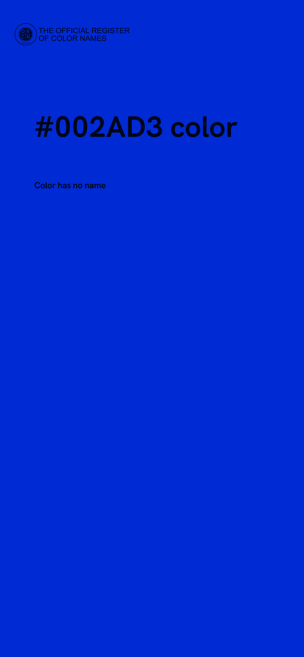 #002AD3 color image
