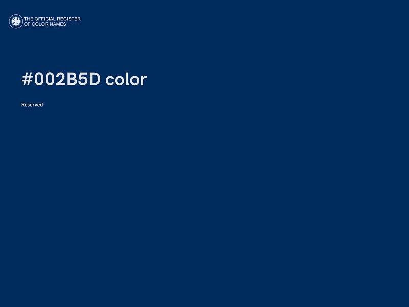 #002B5D color image