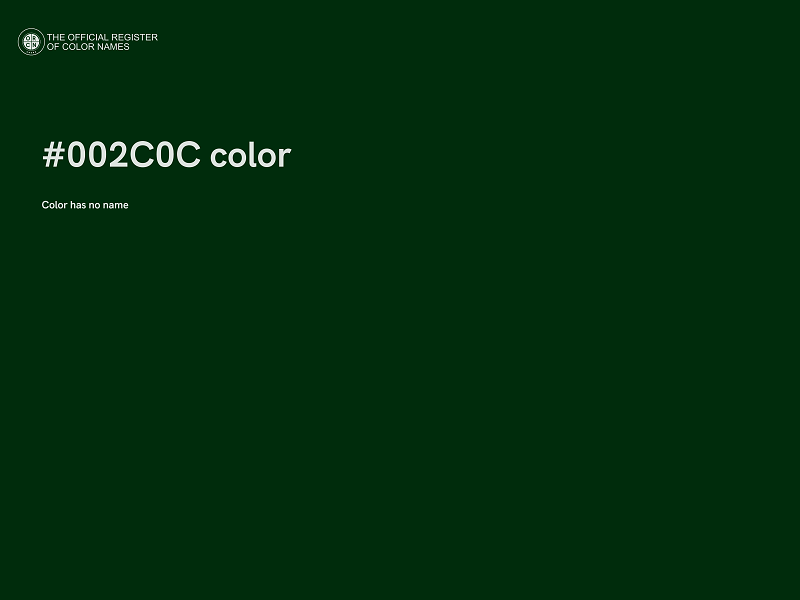 #002C0C color image