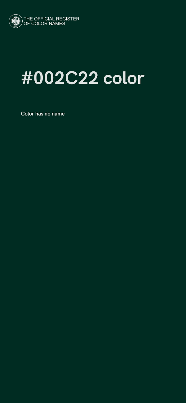 #002C22 color image