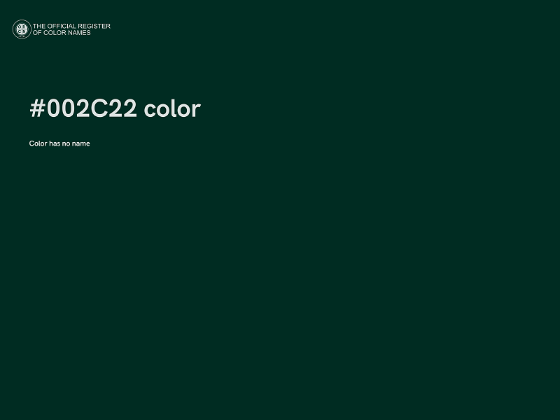 #002C22 color image