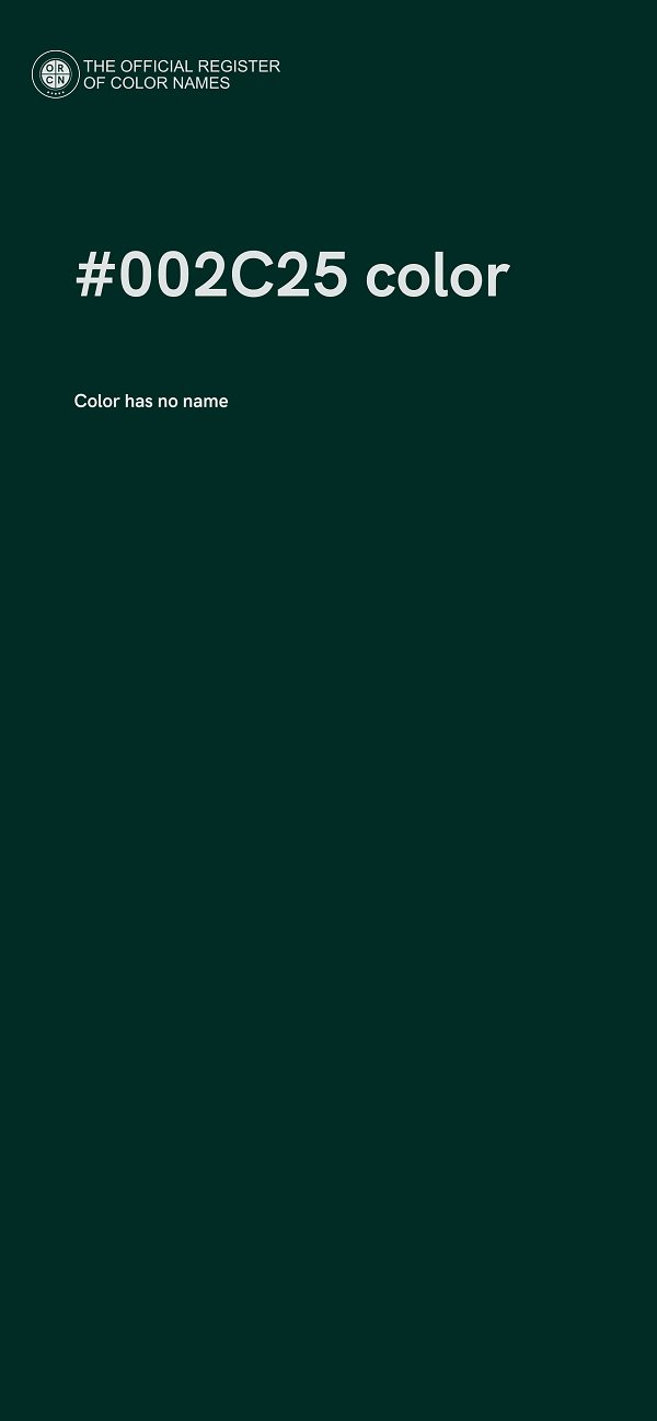 #002C25 color image