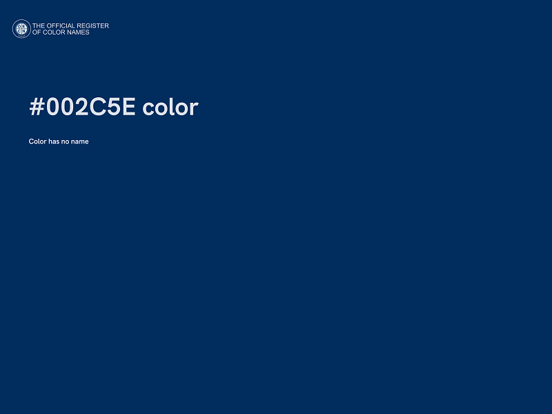 #002C5E color image