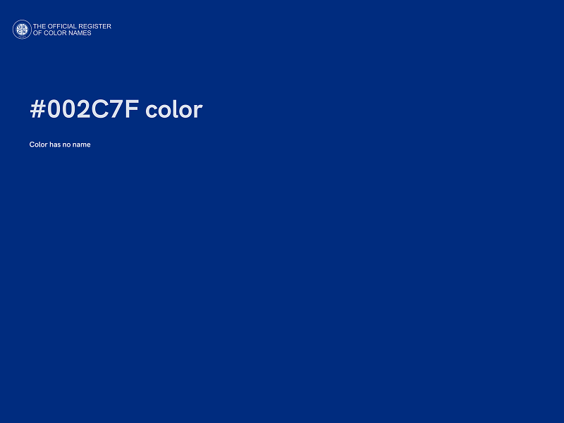 #002C7F color image