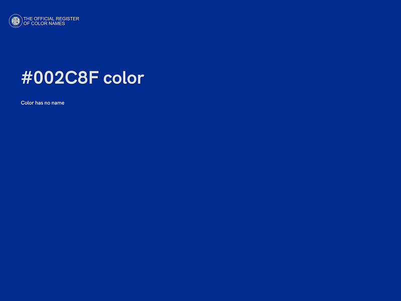 #002C8F color image