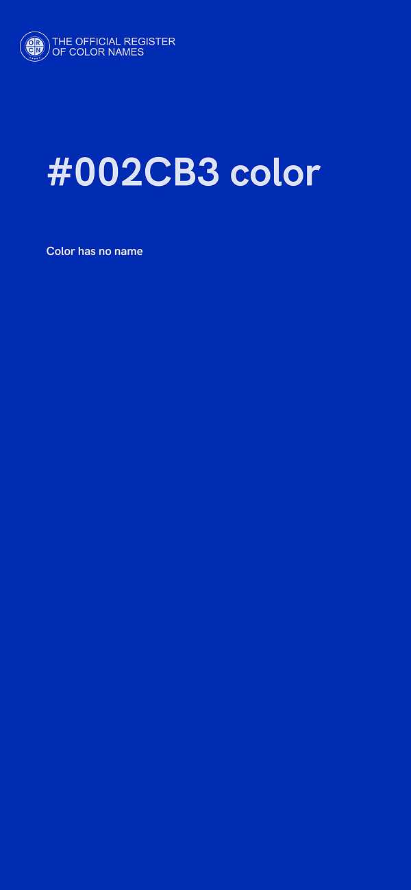 #002CB3 color image