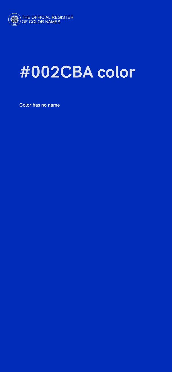 #002CBA color image