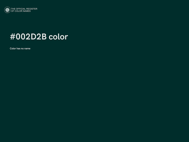 #002D2B color image