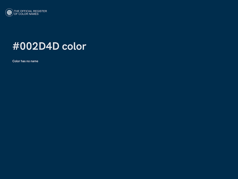 #002D4D color image