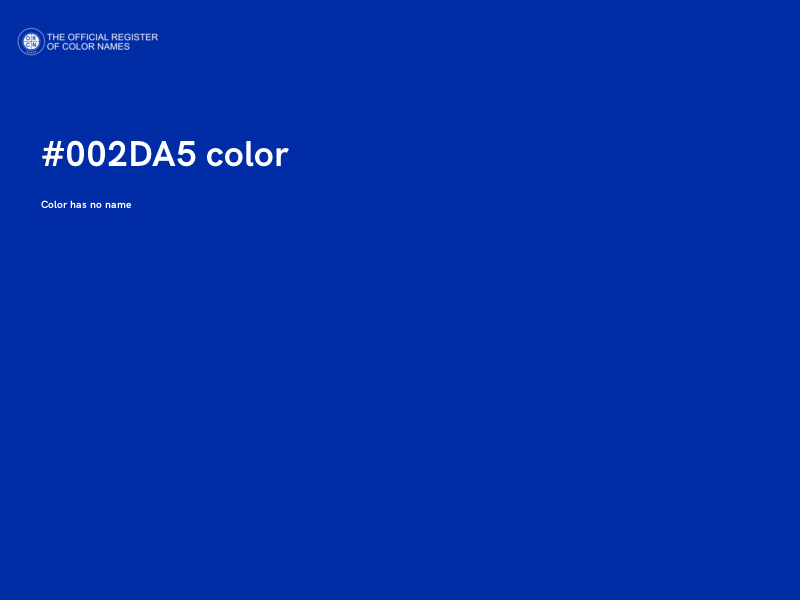 #002DA5 color image