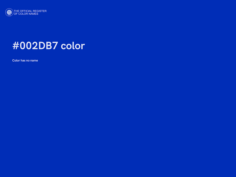 #002DB7 color image