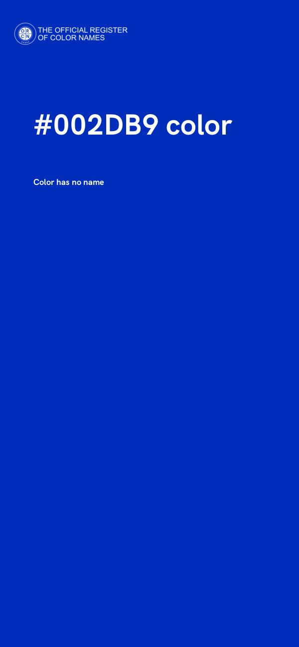 #002DB9 color image
