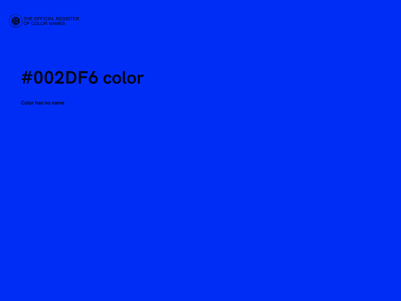 #002DF6 color image