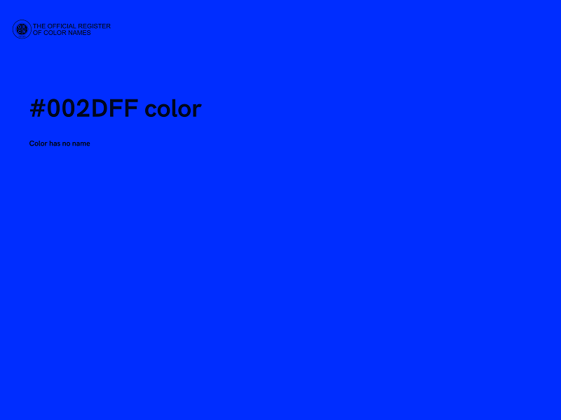 #002DFF color image