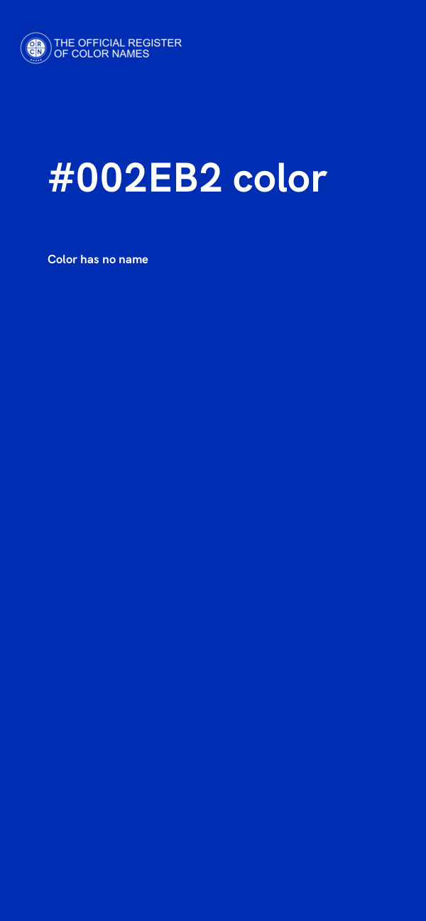 #002EB2 color image