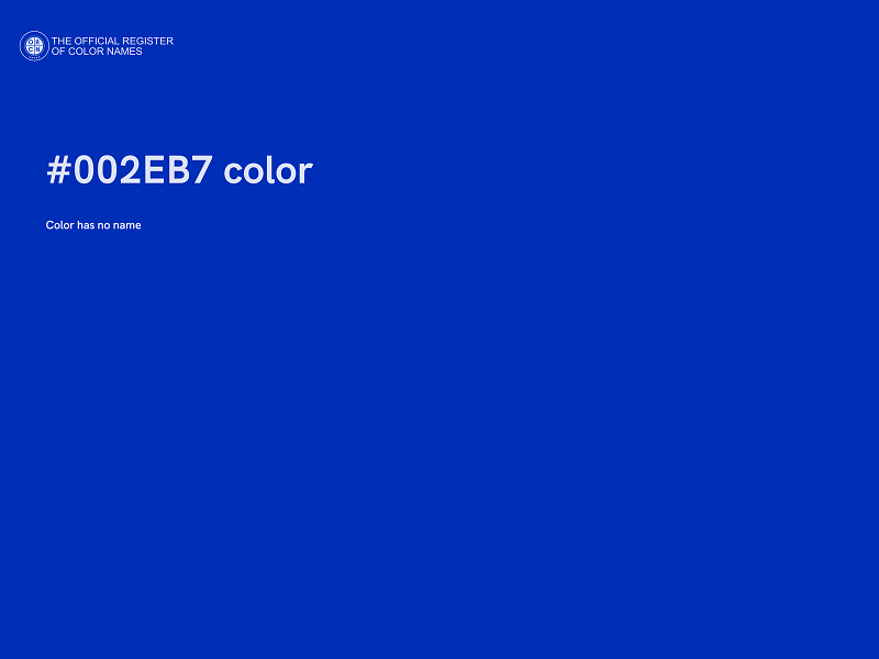#002EB7 color image