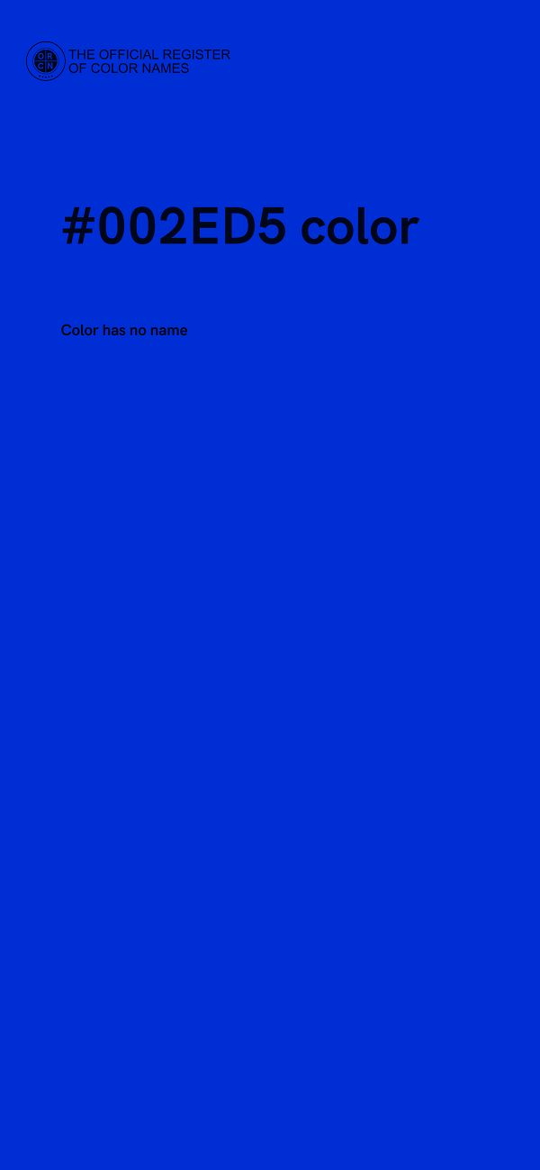 #002ED5 color image