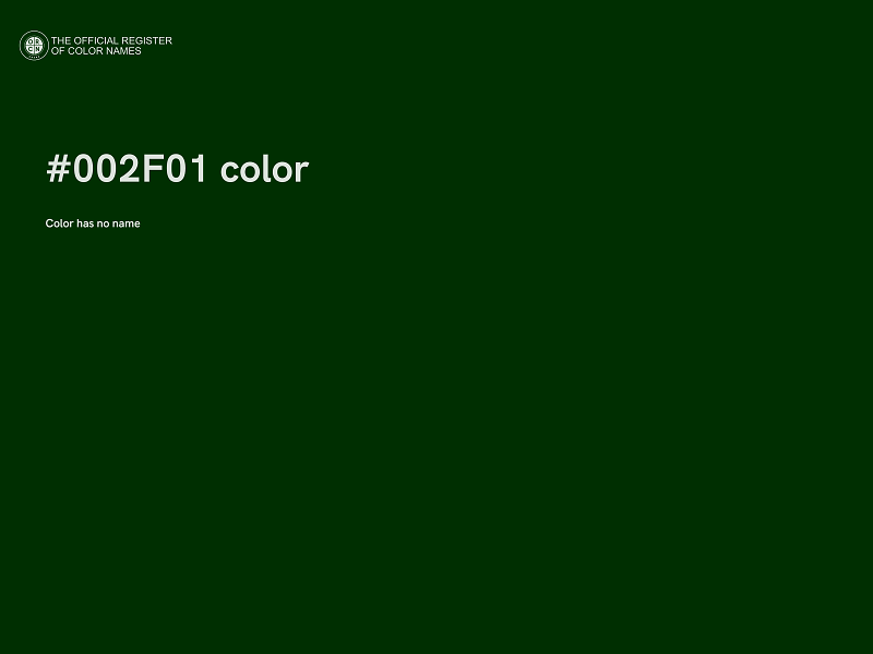 #002F01 color image