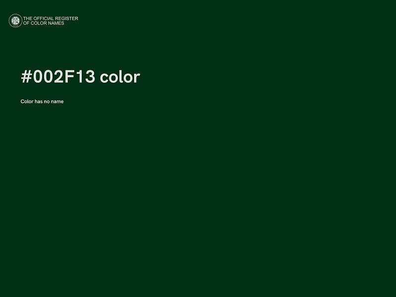 #002F13 color image