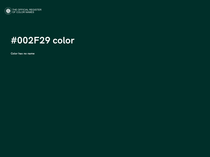 #002F29 color image