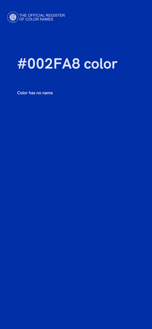 #002FA8 color image