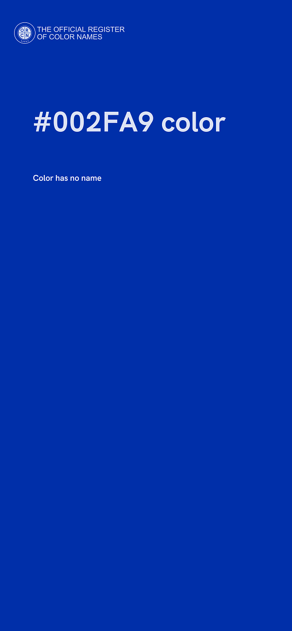 #002FA9 color image