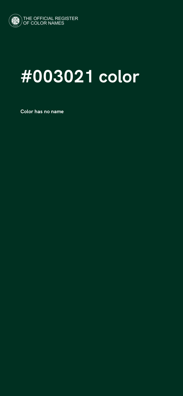#003021 color image