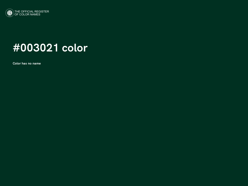 #003021 color image