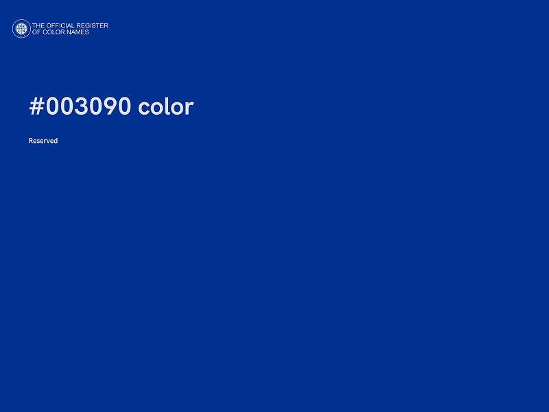 #003090 color image