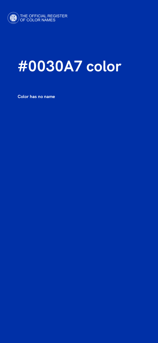 #0030A7 color image