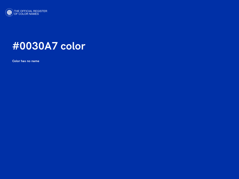 #0030A7 color image