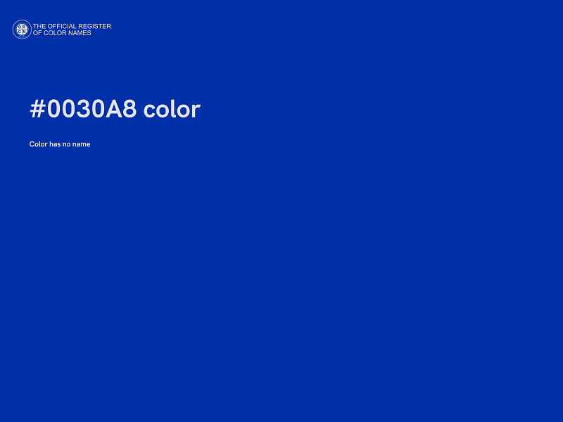 #0030A8 color image