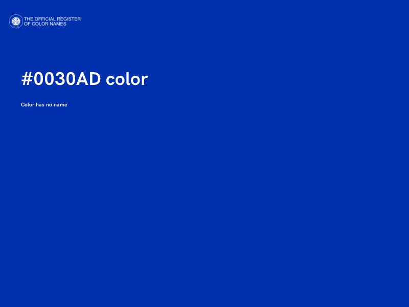 #0030AD color image
