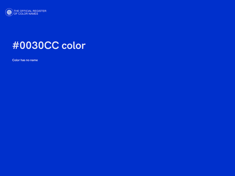 #0030CC color image