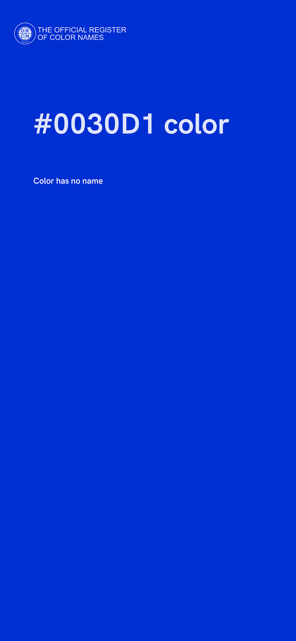 #0030D1 color image