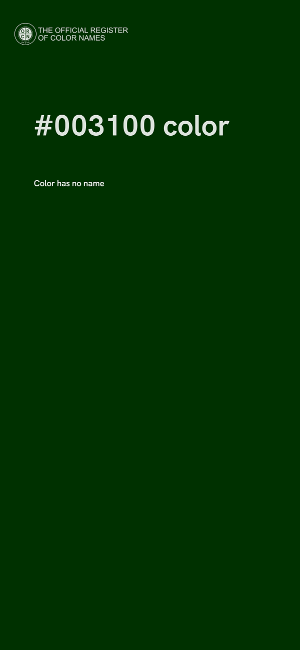 #003100 color image