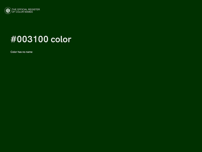 #003100 color image